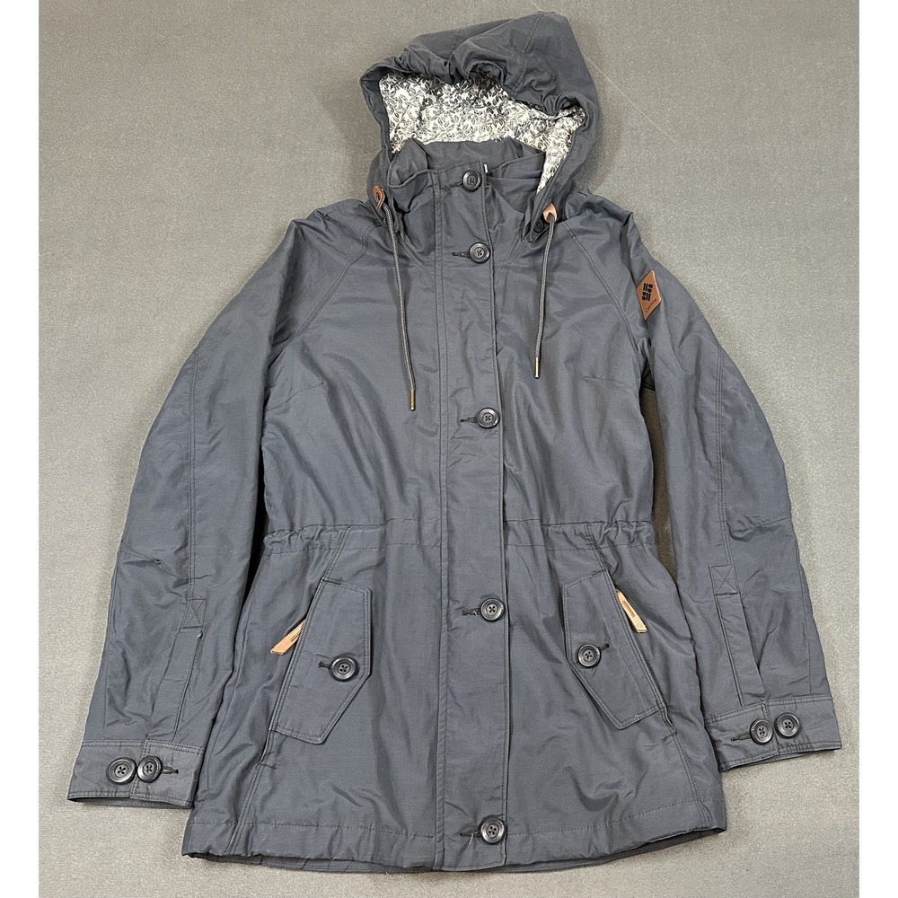 Columbia Jacket Womens Size XS Softshell Hooded Cotton Blend Floral